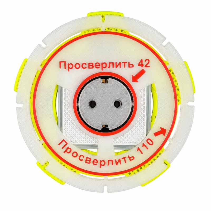 Розетка круглая скрытого монтажа под плитку и керамогранит